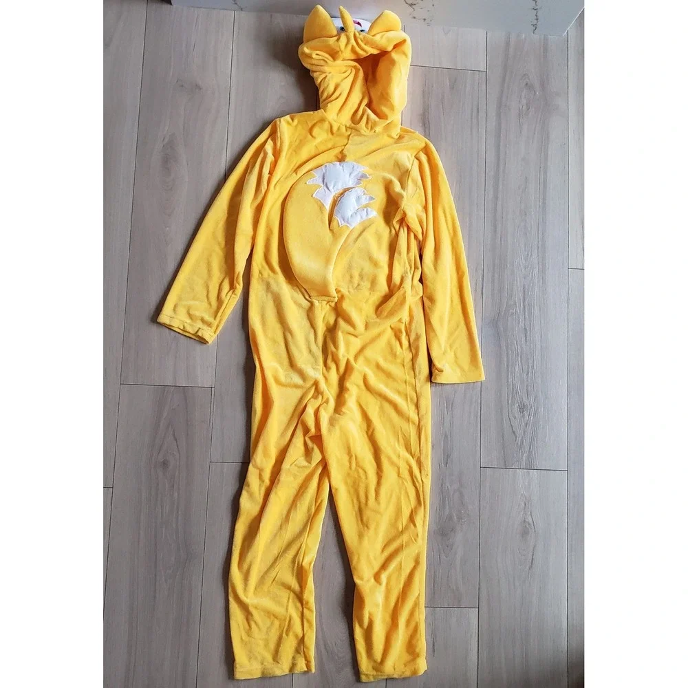 Sonic the Hedgehog Tails Costume Kids Large Yellow Jumpsuit Spirit Halloween